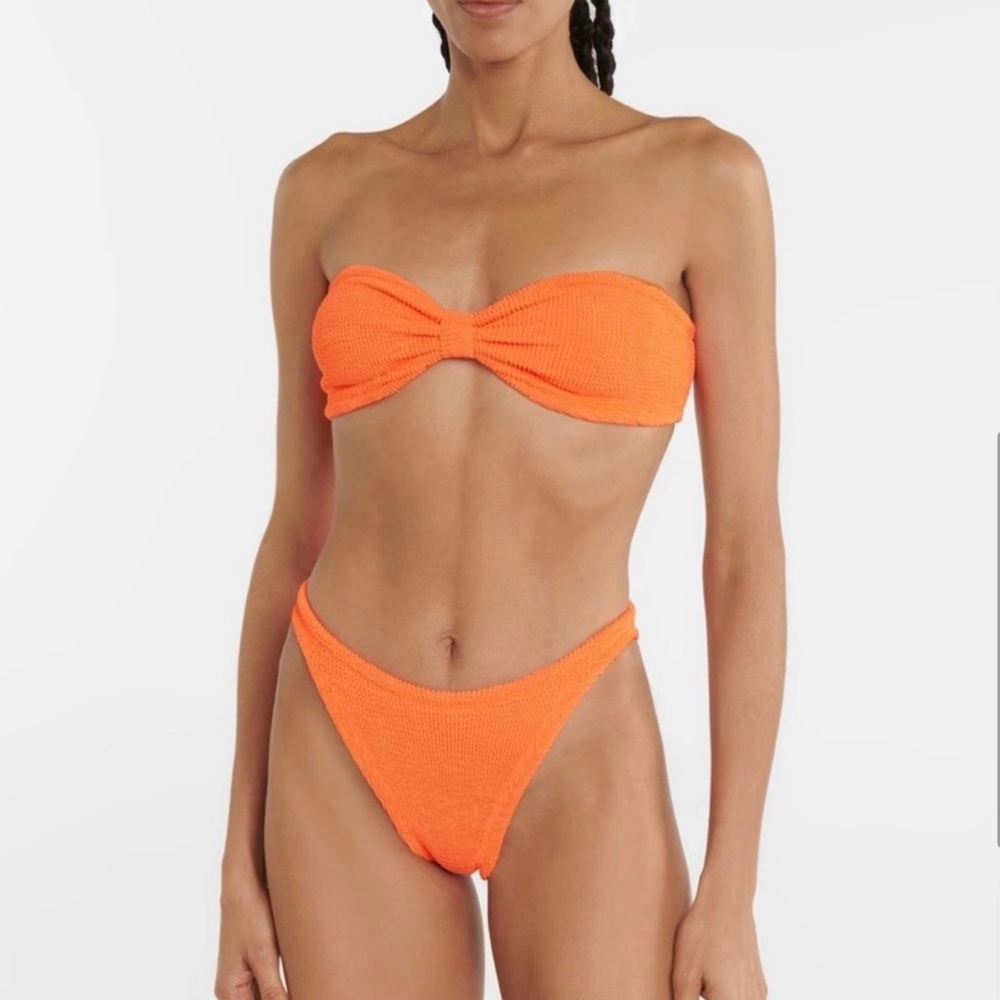 NWT Hunza G duo bikini set in orange one size